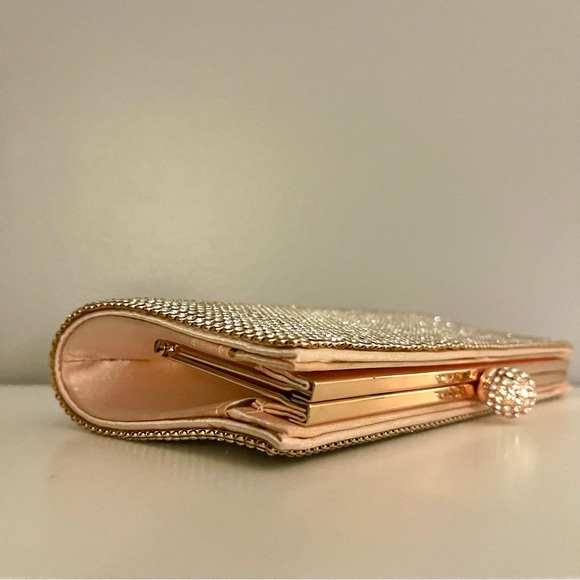 Rose Gold and Pink Crystal Bling Clutch - Picture 3 of 3